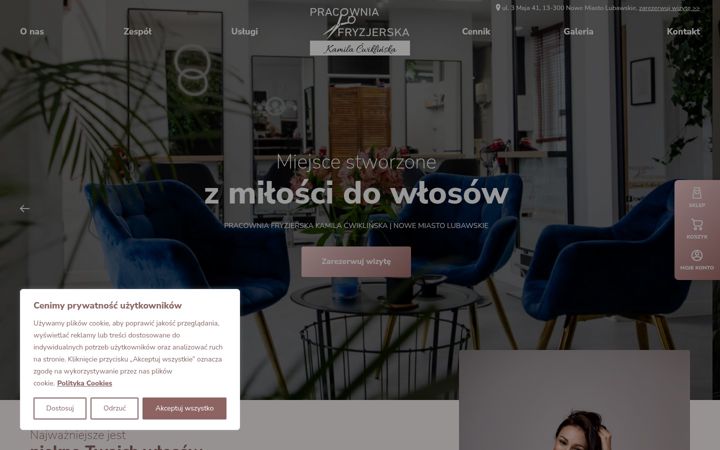 Screenshot of fryzjernowemiastolubawskie.pl