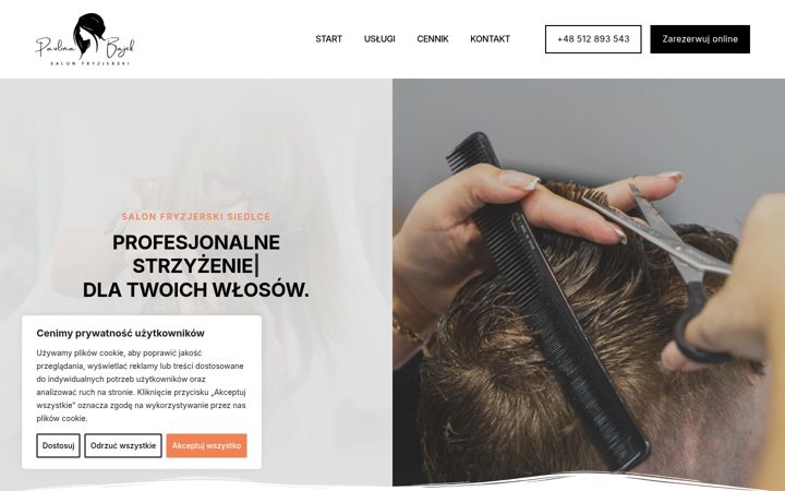 Screenshot of fryzjersiedlce.pl