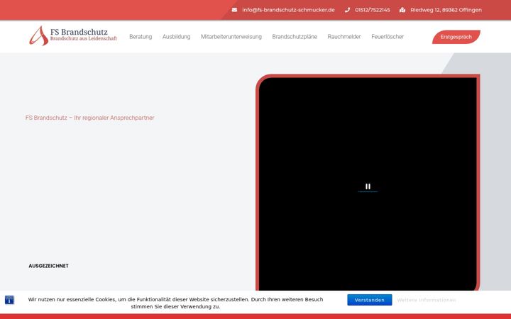 Screenshot of fs-brandschutz-schmucker.de