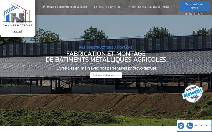 Screenshot of fs-constructions.com