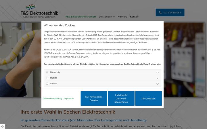 Screenshot of fs-elektrotechnik-gmbh.de