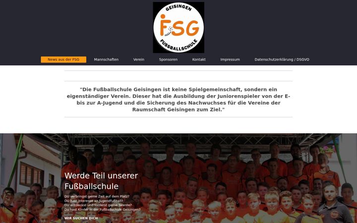 Captura de pantalla de fs-geisingen.de