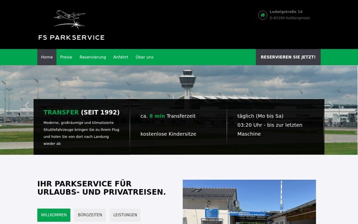 Snimka zaslona za fs-parkservice.de