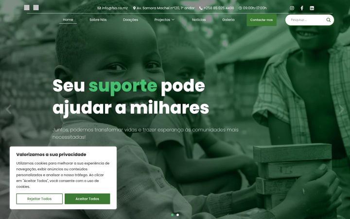 Screenshot of fsa.co.mz