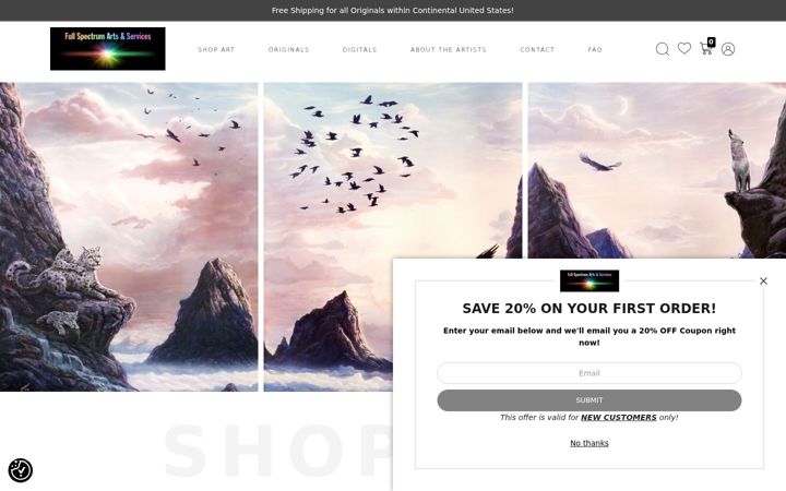 Screenshot of fsasart.com