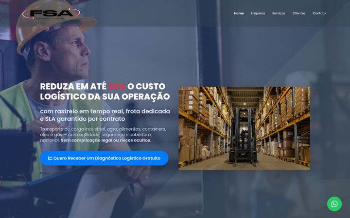 Screenshot of fsatransportes.com.br