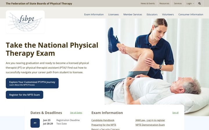 Screenshot of fsbpt.org