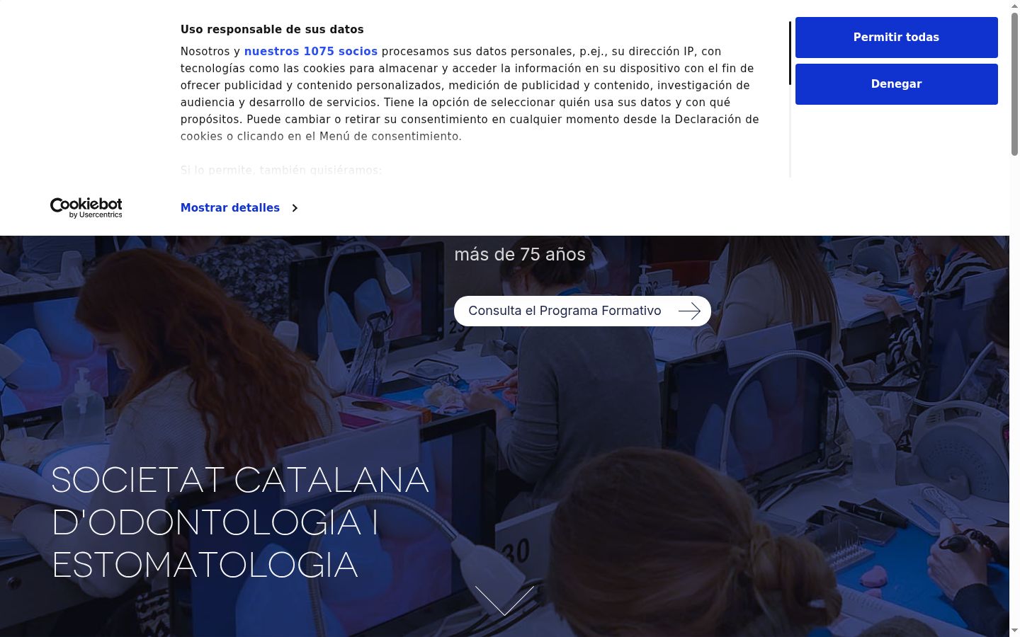 Screenshot van de toestemmingsbanner zoals getoond vóór enige interactie