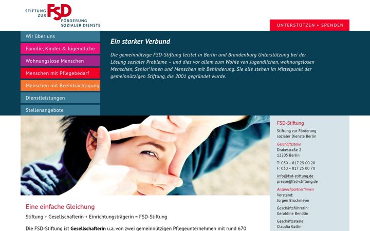 Ekraanipilt saidist fsd-stiftung.de