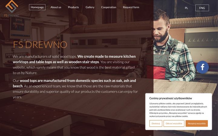 Screenshot of fsdrewno.pl