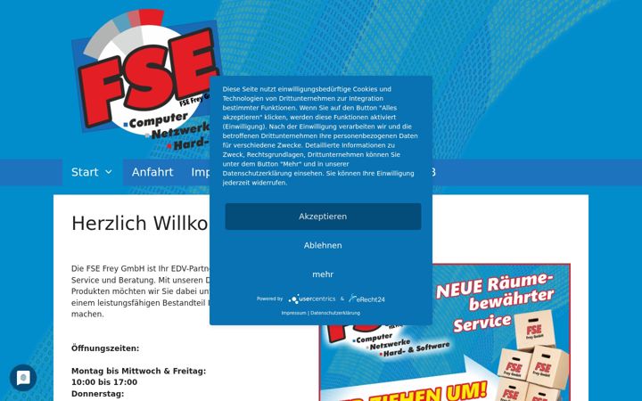 Ekraanipilt saidist fse-frey-gmbh.de
