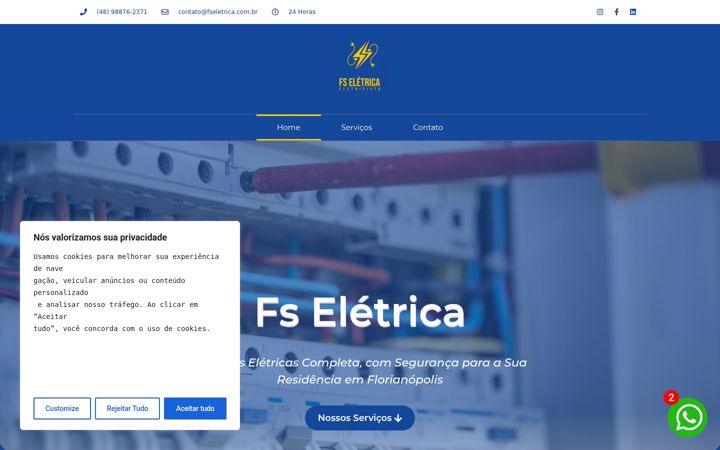 Snimka zaslona za fseletrica.com.br