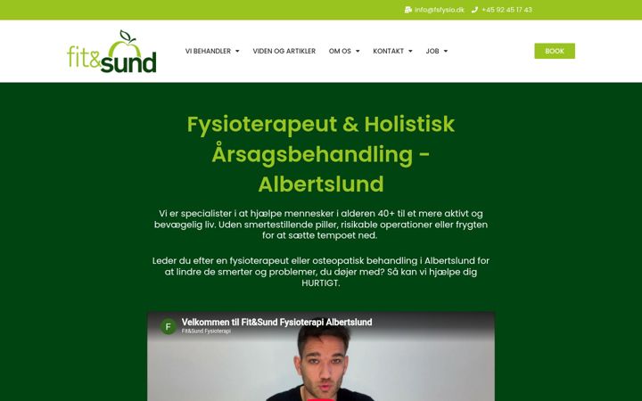 Screenshot of fsfysio.dk