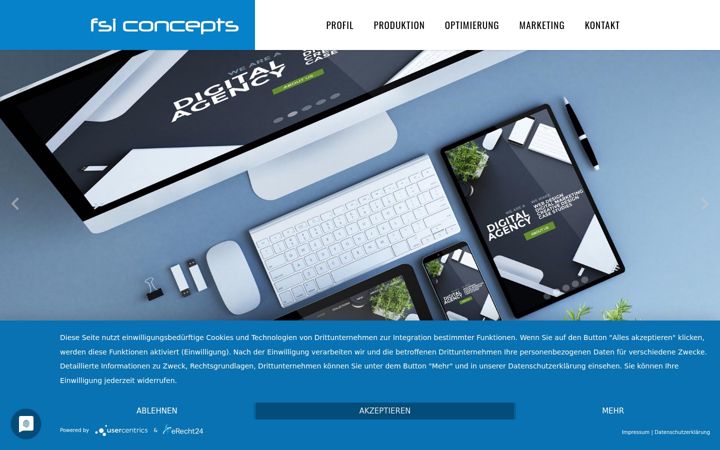 Screenshot von fsi-concepts.de