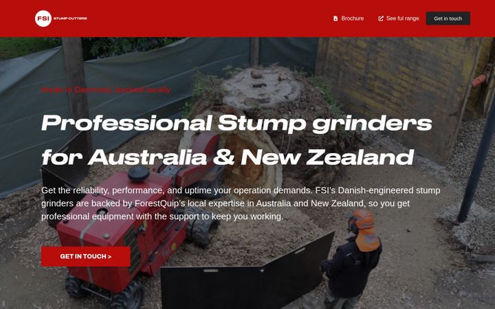 Screenshot of fsi-stumpcutters.com.au