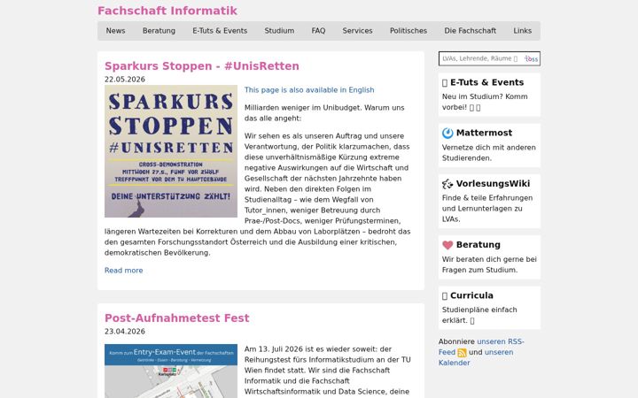 Screenshot of fsinf.at