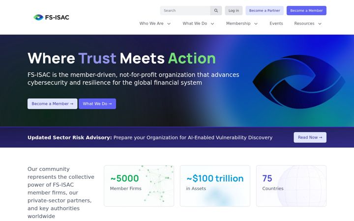 Screenshot of fsisac.com