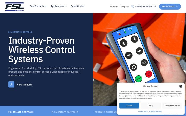 Screenshot of fslelectronics.com