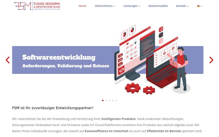 Screenshot von fsm-embedded.de