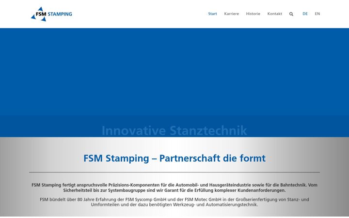 Screenshot von fsm-stamping.de