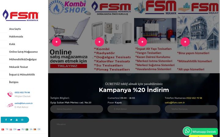 Captură de ecran a fsm.com.tr