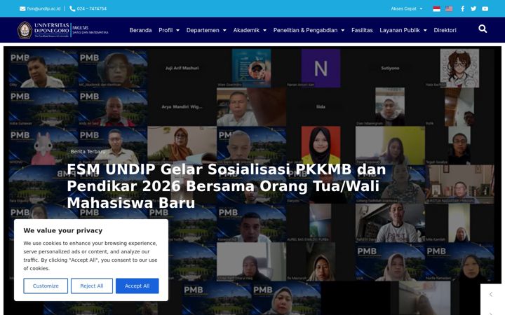 Screenshot of fsm.undip.ac.id