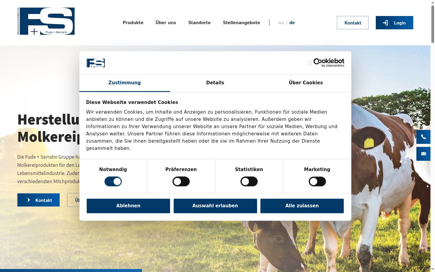 Screenshot del banner di consenso mostrato prima di qualsiasi interazione