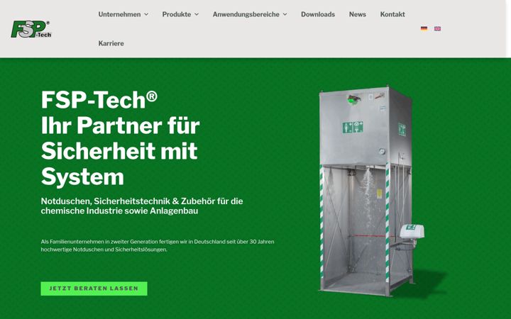 Snímek obrazovky fsp-tech.de