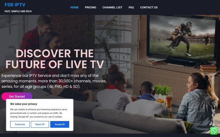 Screenshot of fsr-iptv.com
