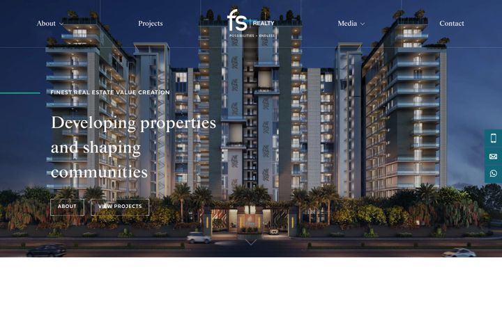 Skjámynd af fsrealty.co.in