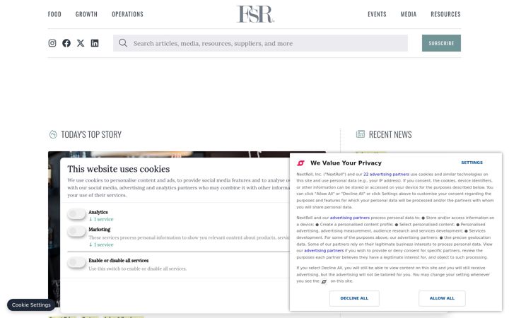 Screenshot of fsrmagazine.com