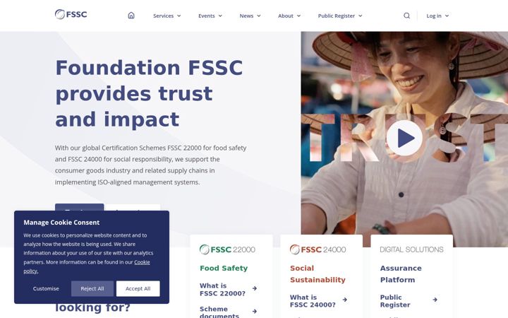 Screenshot of fssc.com