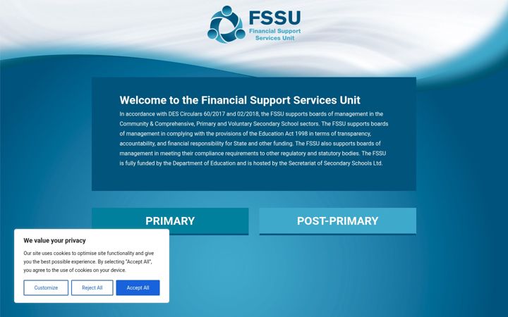 Ekraanipilt saidist fssu.ie