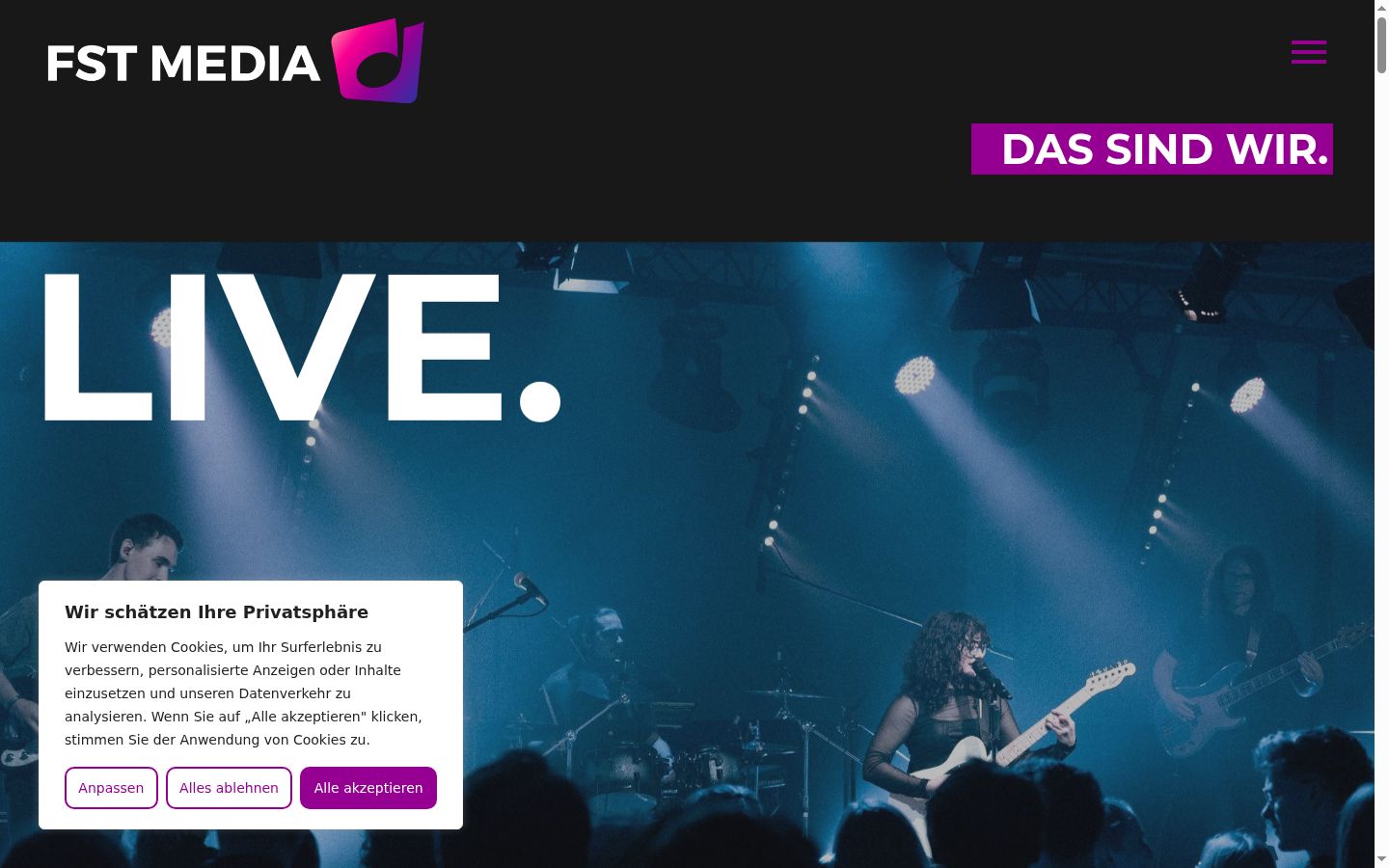 Screenshot del banner di consenso mostrato prima di qualsiasi interazione