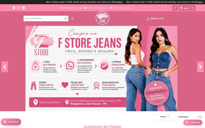 Snimka zaslona za fstorejeans.com.br