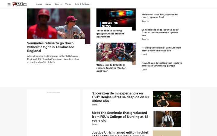Captura de pantalla de fsunews.com