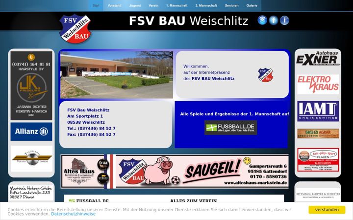 Skjámynd af fsv-bau-weischlitz.de