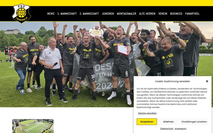 Skjámynd af fsv-fernwald.de