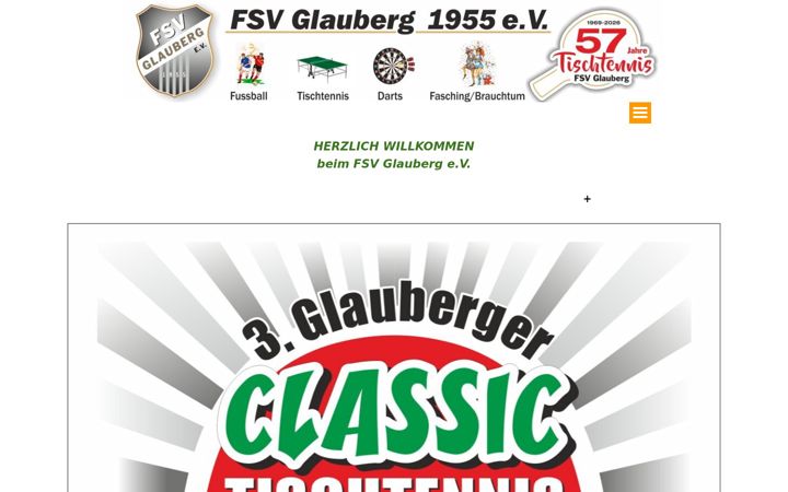 Screenshot von fsv-glauberg.de