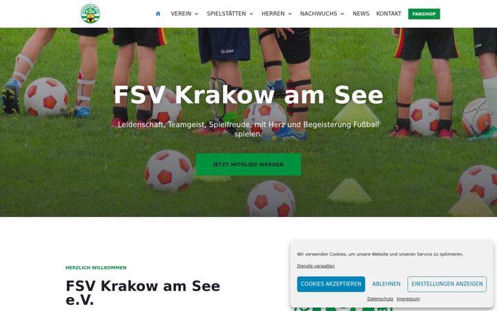 Screenshot of fsv-krakow-am-see.com