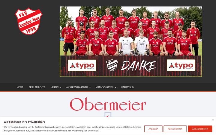Skjámynd af fsv-landau.de