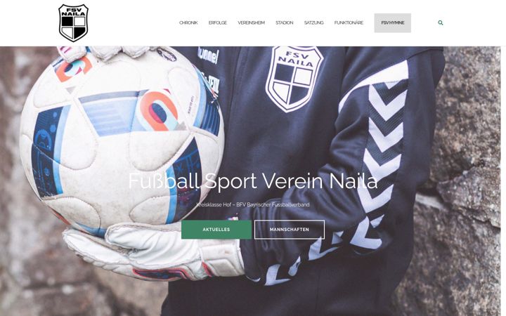 Skjámynd af fsv-naila.de