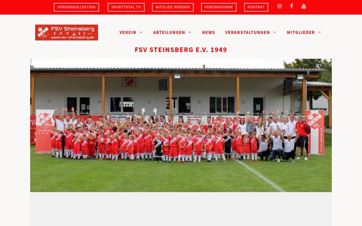 Skjámynd af fsv-steinsberg.de