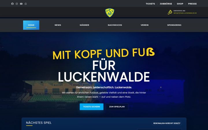 Screenshot di fsv63-luckenwalde.de