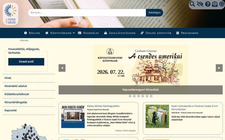 Screenshot of fszek.hu