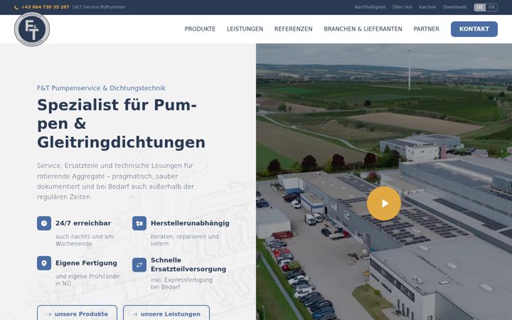 Screenshot of ft-dichtungstechnik.at