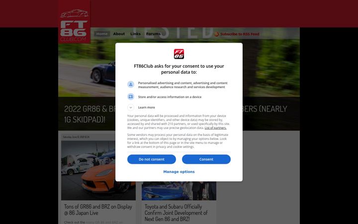 Screenshot of ft86club.com
