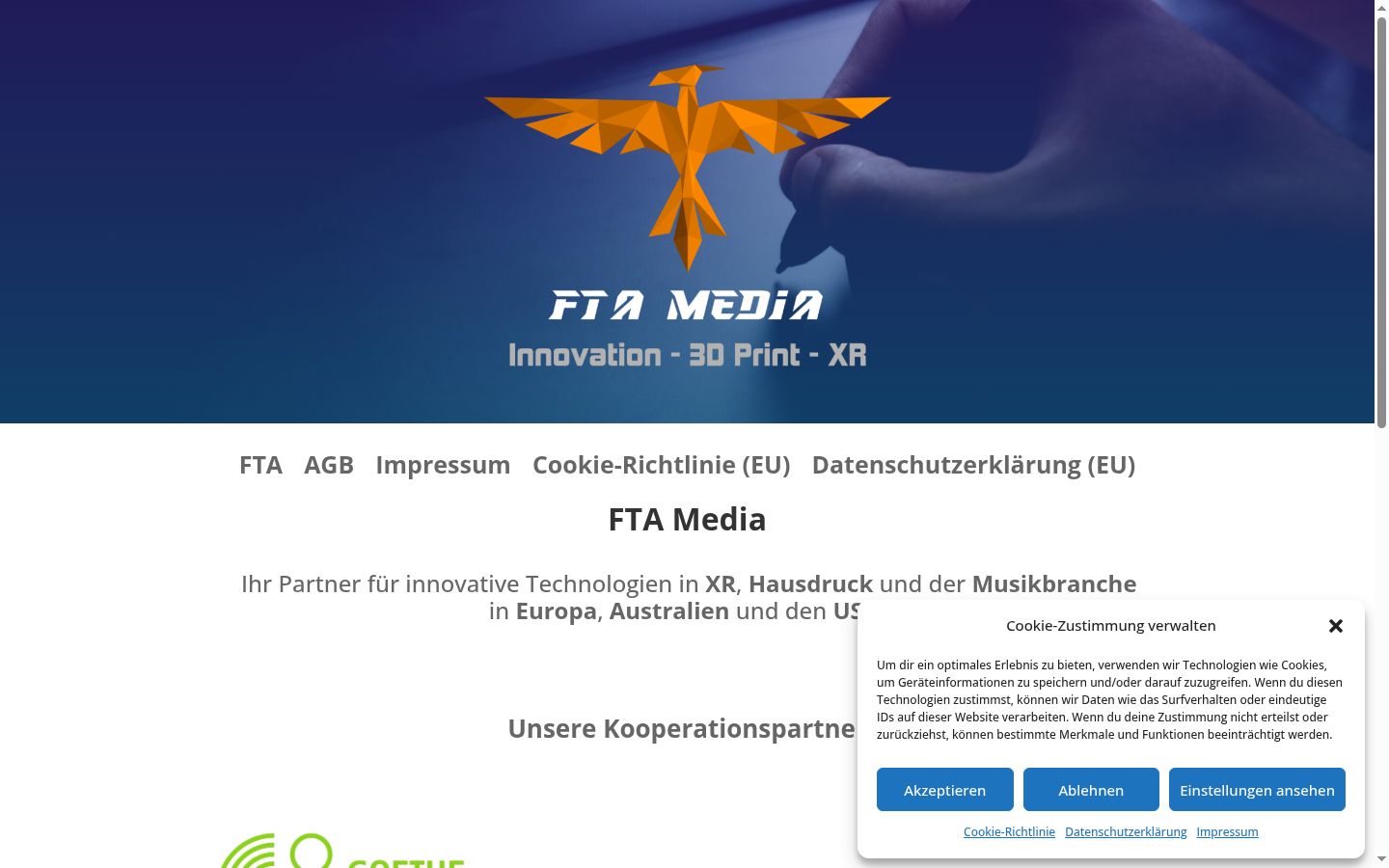Screenshot tal-banner tal-kunsens muri qabel kwalunkwe interazzjoni
