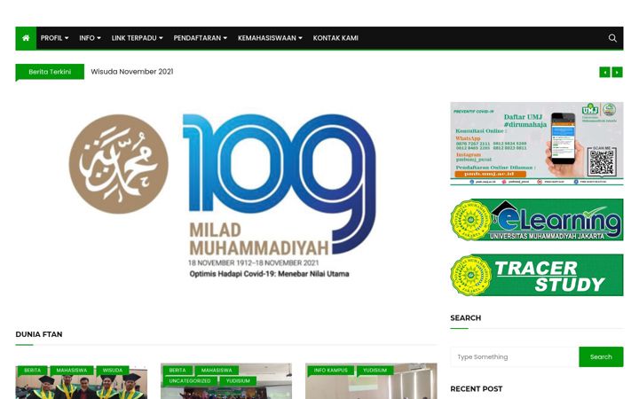 Screenshot of ftanumj.ac.id