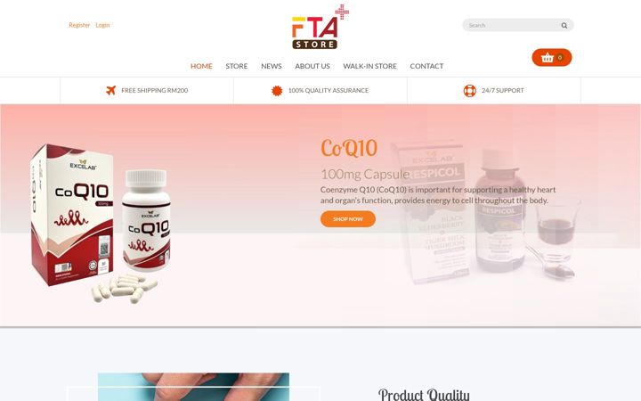 Screenshot of ftastore.com.my